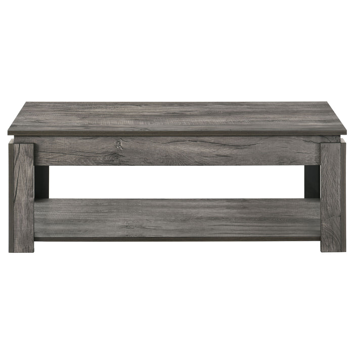 Donal 3-piece Rectangular Coffee Table Set Weathered Grey