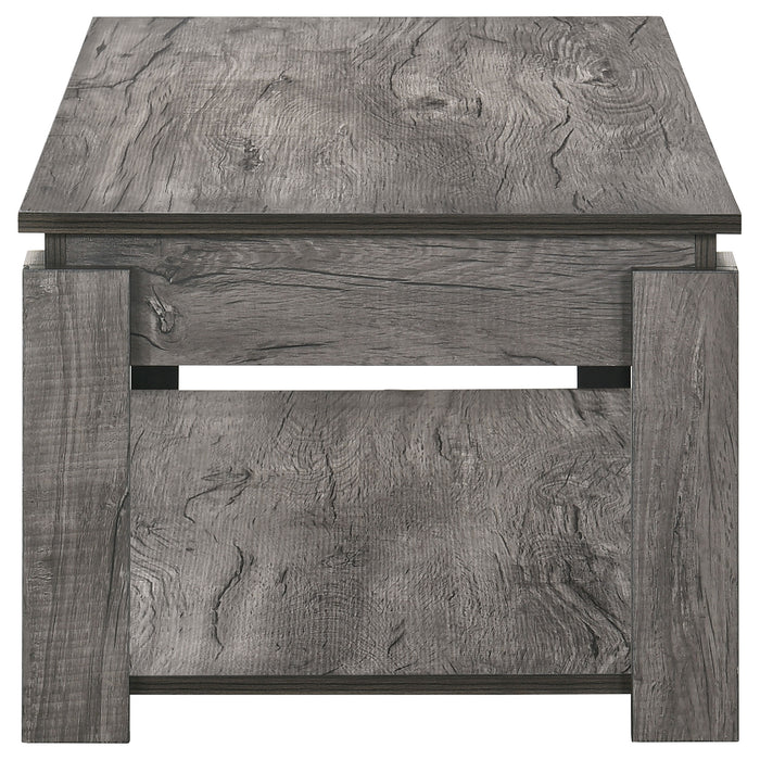 Donal 3-piece Rectangular Coffee Table Set Weathered Grey