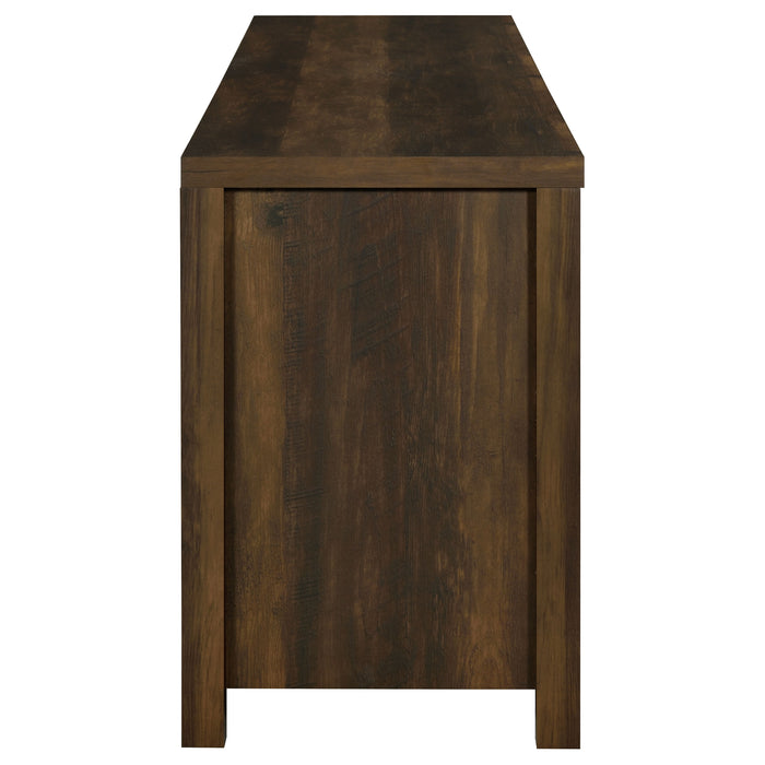 Madra 2-door Engineered Wood 79" TV Stand Dark Pine