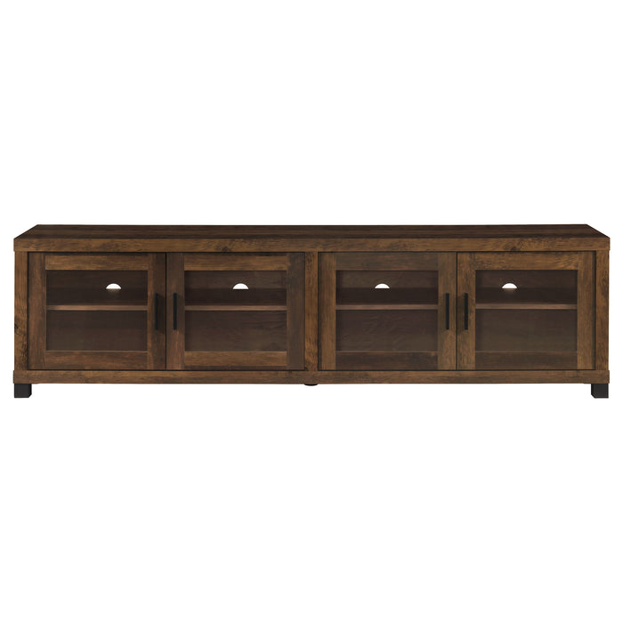 Sachin 4-door Engineered Wood 79" TV Stand Dark Pine