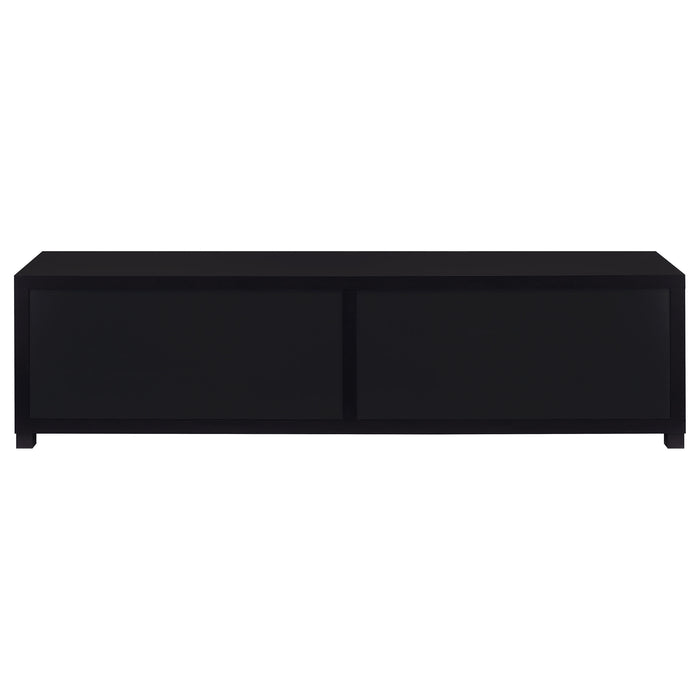 Jupiter 4-door Engineered Wood 79" TV Stand Black