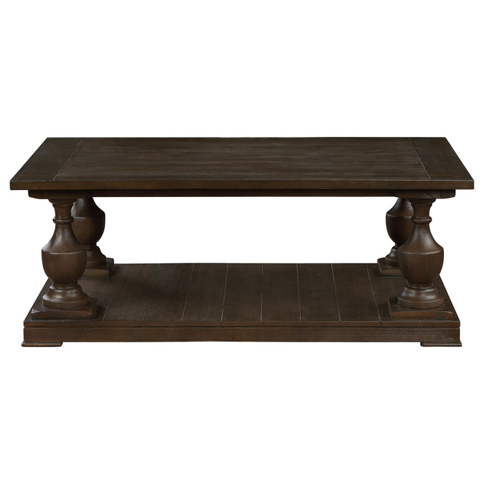 Walden Rectangular Wood Coffee Table Coffee Brown