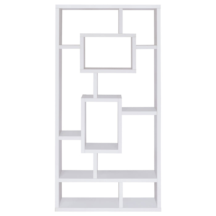 Howie 71-inch 8-shelf Bookshelf White