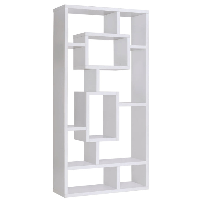 Howie 71-inch 8-shelf Bookshelf White