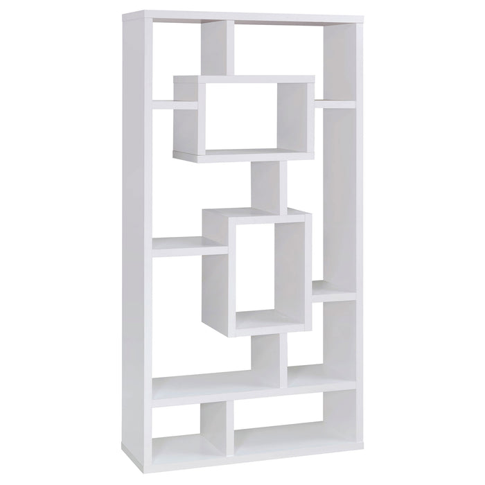 Howie 71-inch 8-shelf Bookshelf White