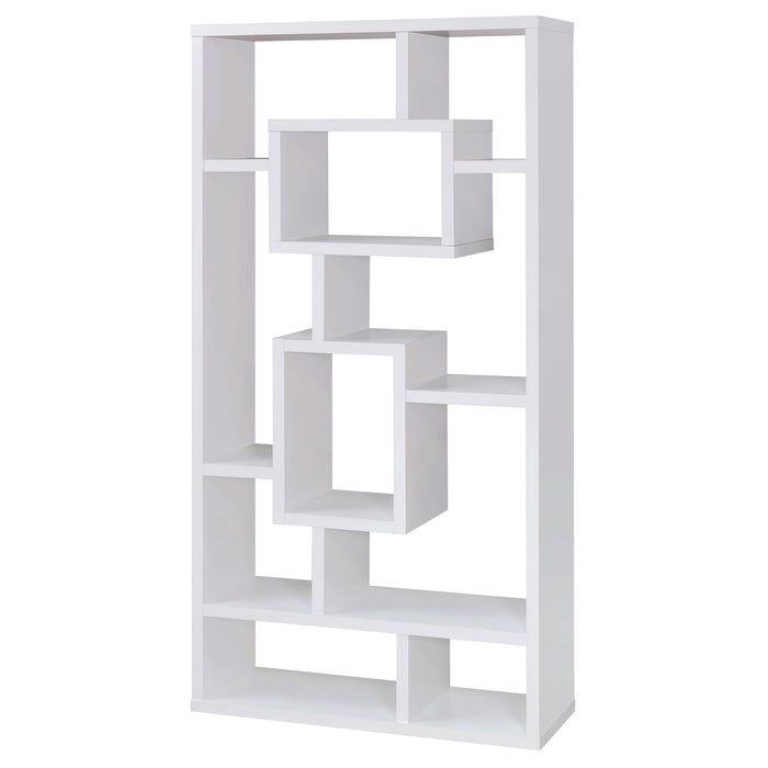 Howie 71-inch 8-shelf Bookshelf White