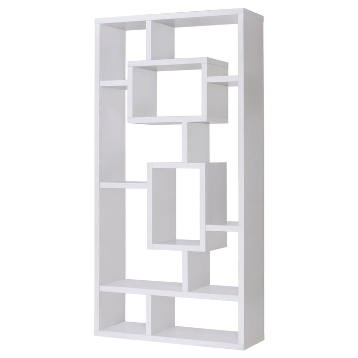 Howie 71-inch 8-shelf Bookshelf White