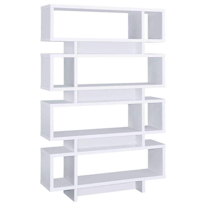 Reid 73-inch 4-shelf Bookshelf White