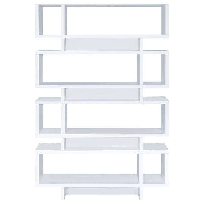 Reid 73-inch 4-shelf Bookshelf White