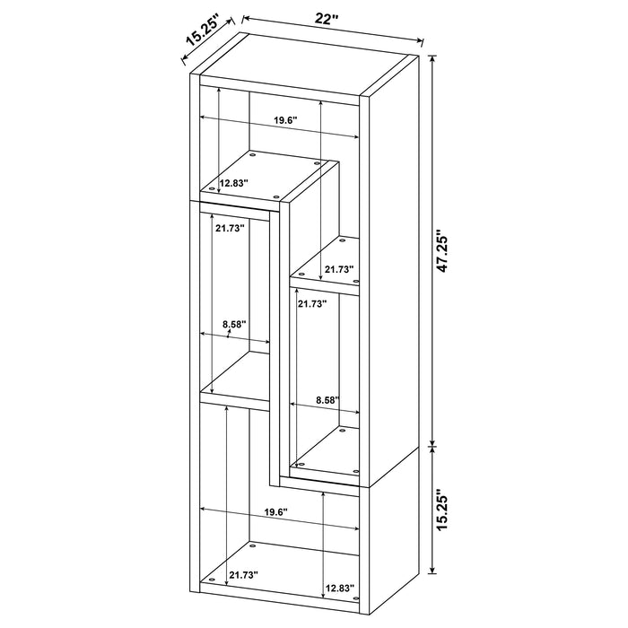 Velma Multipurpose TV Stand and Bookshelf Cappuccino