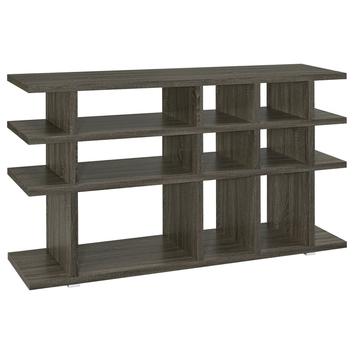 Santos 63-inch 3-shelf Console Bookcases Weathered Grey