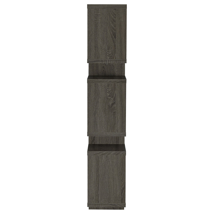 Reid 66-inch 4-shelf Bookshelf Weathered Grey