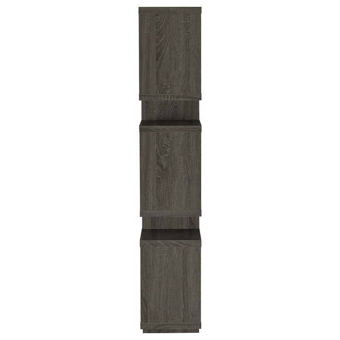 Reid 66-inch 4-shelf Bookshelf Weathered Grey