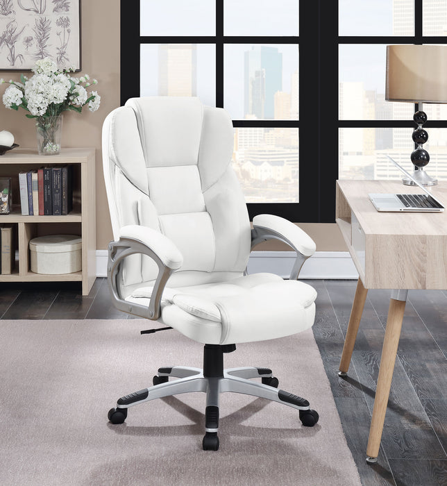 Kaffir Upholstered Adjustable Home Office Desk Chair White