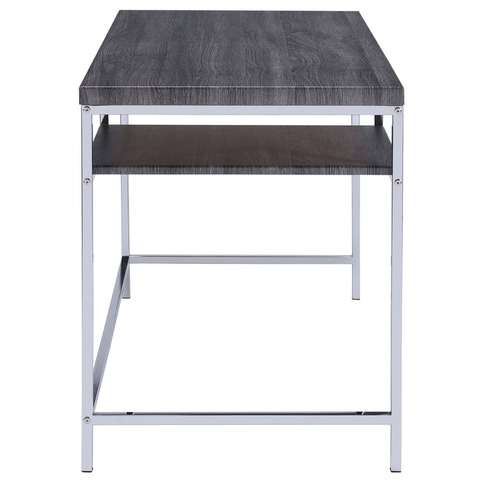 Kravitz 47-inch 1-shelf Writing Desk Weathered Grey