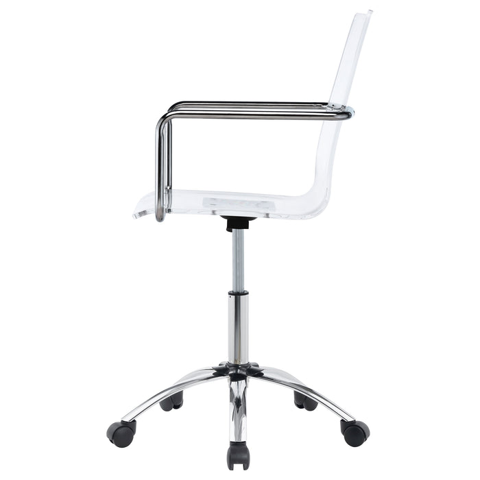 Amaturo Acrylic Adjustable Home Office Desk Chair Clear