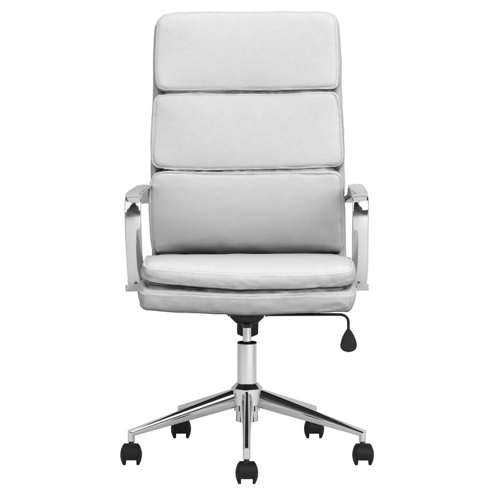 Ximena Upholstered Adjustable High Back Office Chair White