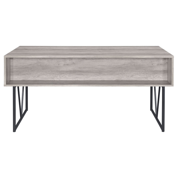 Analiese 63-inch 4-drawer Writing Desk Grey Driftwood