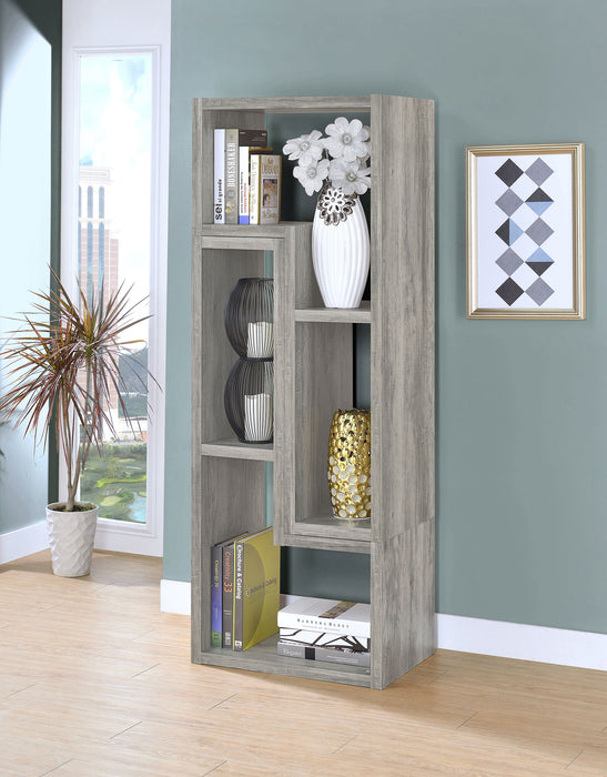 Velma Multipurpose TV Stand and Bookshelf Grey Driftwood