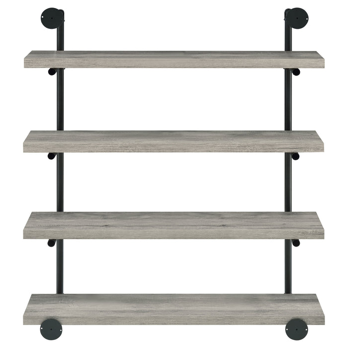 Elmcrest 39-inch 4-shelf Wall Bookshelf Grey Driftwood