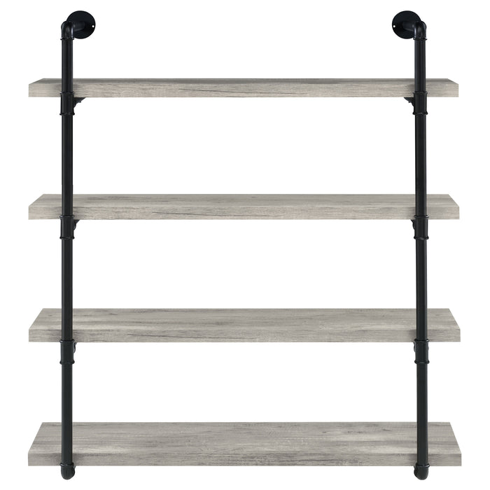 Elmcrest 39-inch 4-shelf Wall Bookshelf Grey Driftwood