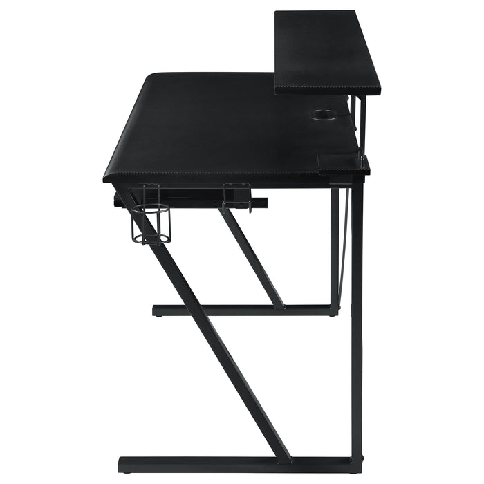 Wedalia 60-inch Computer Gaming Desk with Utility Hook Black