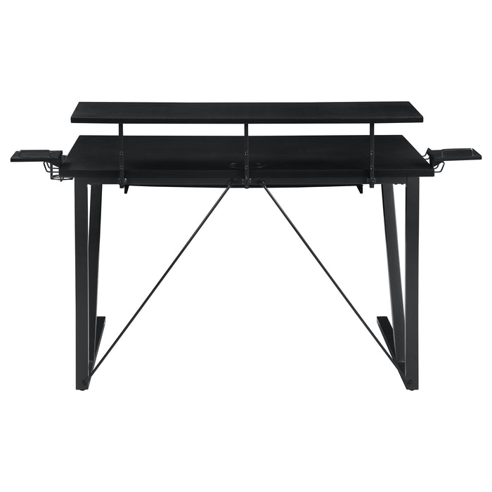 Wedalia 60-inch Computer Gaming Desk with Utility Hook Black