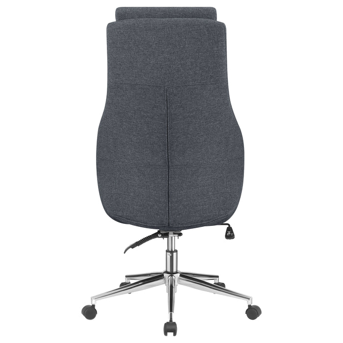 Cruz Upholstered Adjustable Home Office Desk Chair Grey