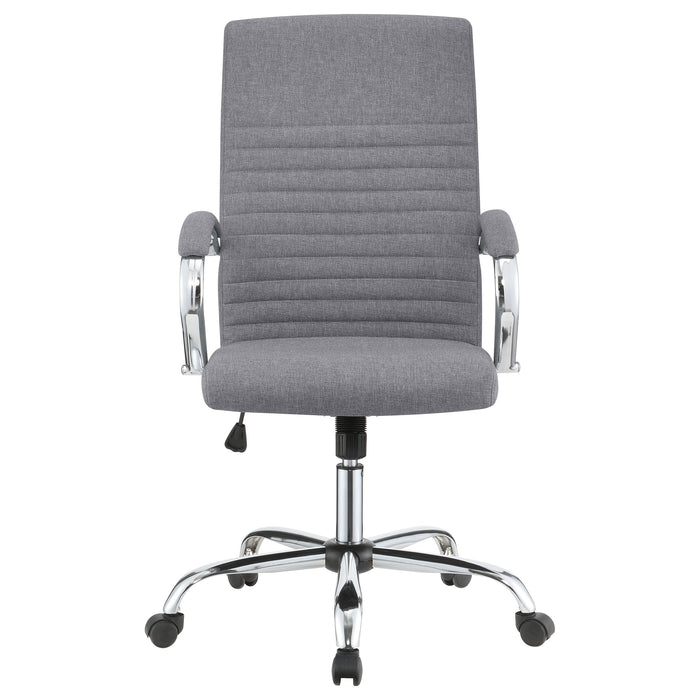 Abisko Upholstered Adjustable Home Office Desk Chair Grey