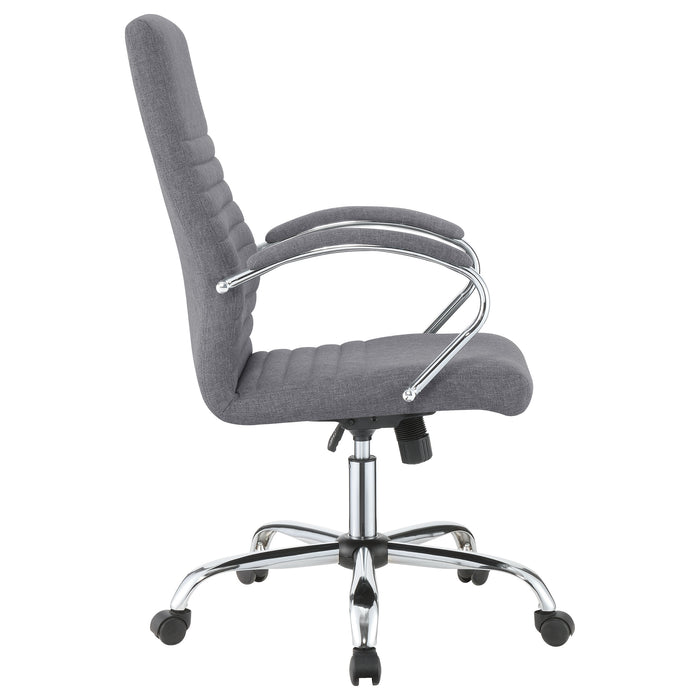 Abisko Upholstered Adjustable Home Office Desk Chair Grey