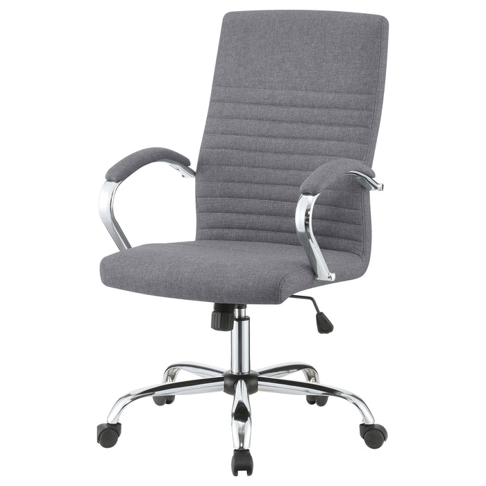 Abisko Upholstered Adjustable Home Office Desk Chair Grey