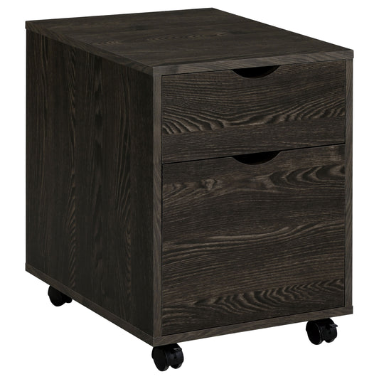 Noorvik 2-drawer Home Office Mobile File Cabinet Dark Oak