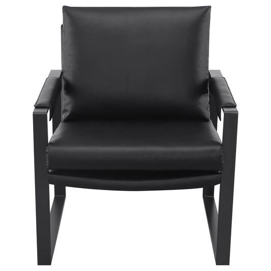 Rosalind Upholstered Track Arm Accent Chair Black