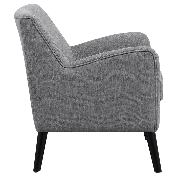 Charlie Upholstered English Arm Accent Chair Charcoal Grey