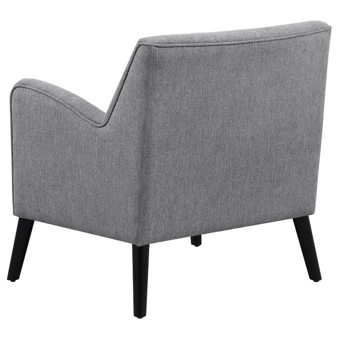 Charlie Upholstered English Arm Accent Chair Charcoal Grey