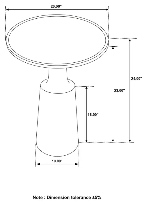 Ixia Round Solid Mango Wood Accent Side Table Natural