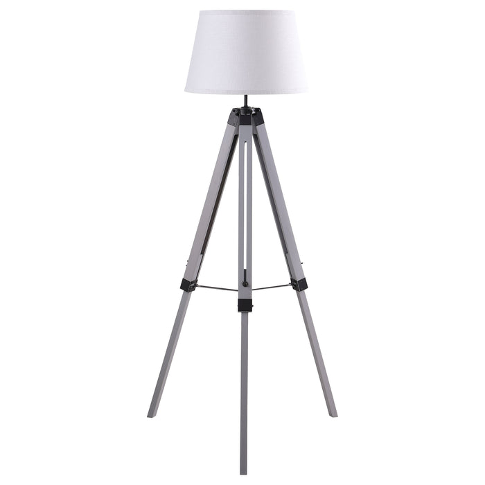 Dayton 56-inch Empire Shade Metal Tripod Floor Lamp Grey