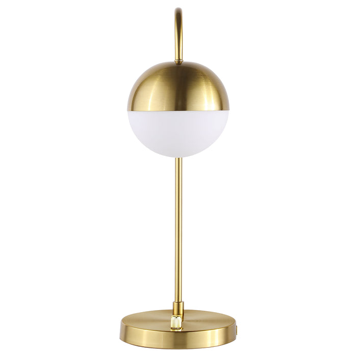 Merrick 21-inch Spherical Arched Bedside Table Lamp Gold