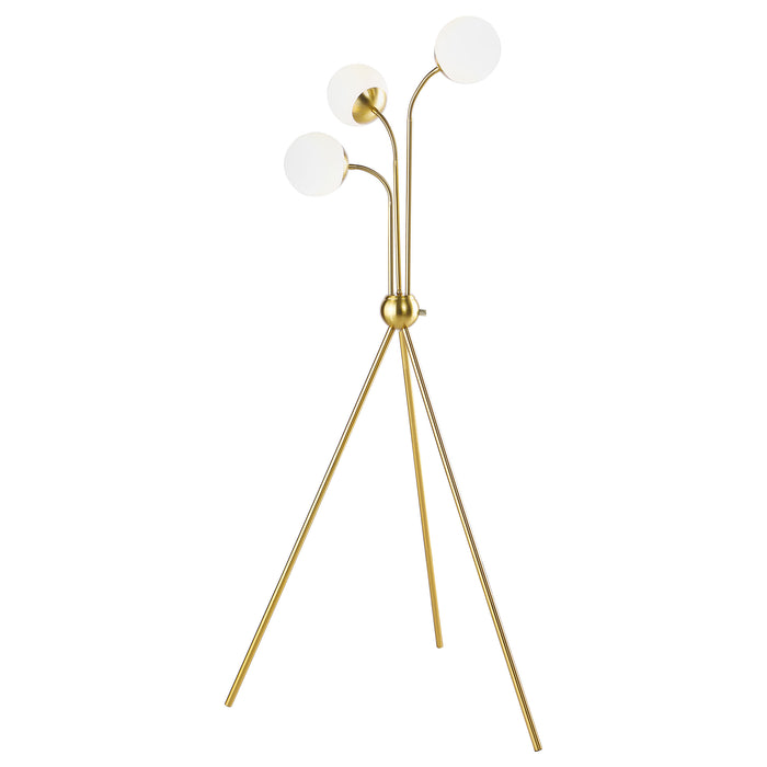 Miley 66-inch Spherical Bulb Tripod Tree Floor Lamp Gold