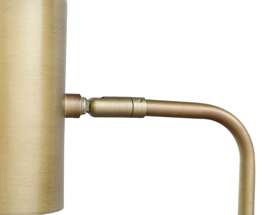 Jodie 55-inch Adjustable Floor Lamp Side Table Antique Brass