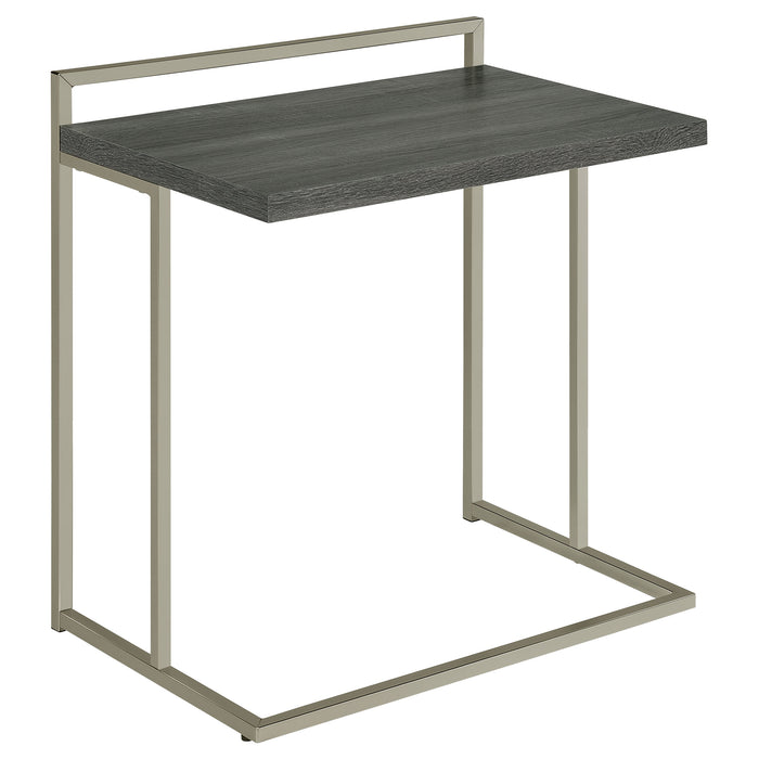 Dani Rectangular C-Shaped Sofa Side Table Weathered Grey