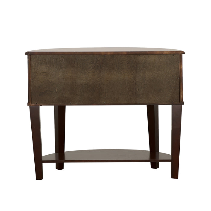 Diane 2-drawer Demilune Entryway Console Table Cappuccino