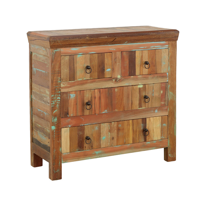 Harper 4-drawer Solid Reclaimed Wood Accent Cabinet Brown