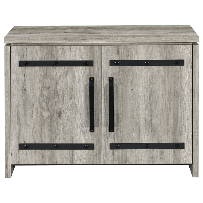 Enoch 2-door Engineered Wood Accent Cabinet Grey Driftwood