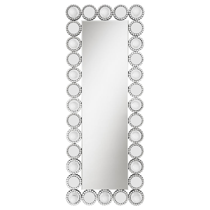 Aghes 24 x 62 Inch Wall Mirror with Lighting Silver