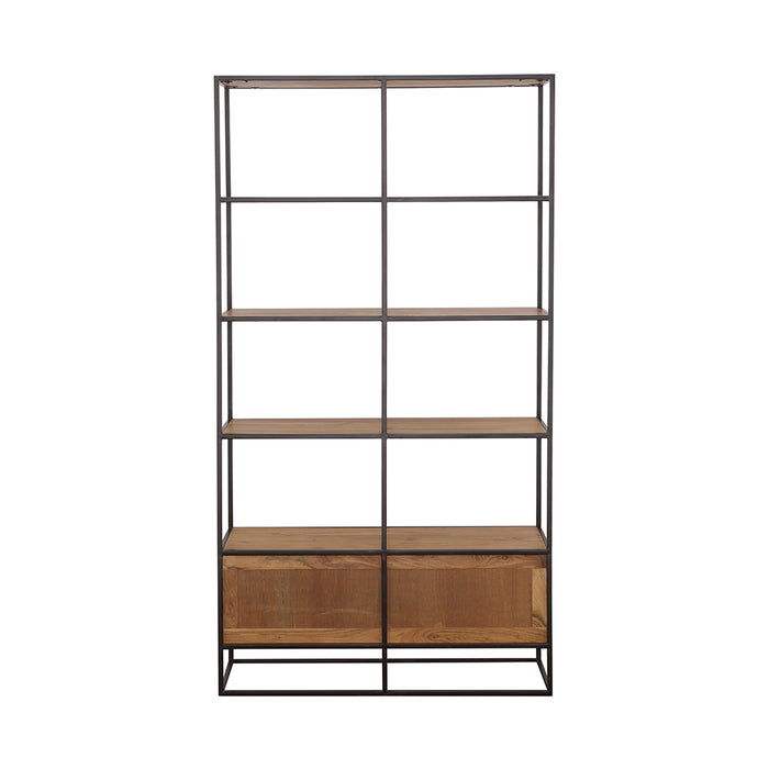 Belcroft 74-inch 4-drawer Storage Bookshelf Natural Acacia