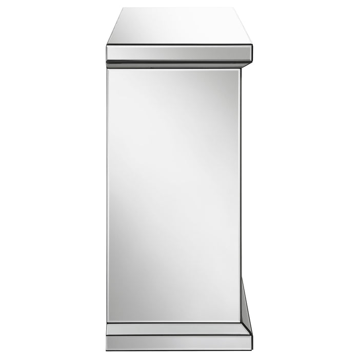 Gilmore Mirrored Freestanding Electric Fireplace Silver