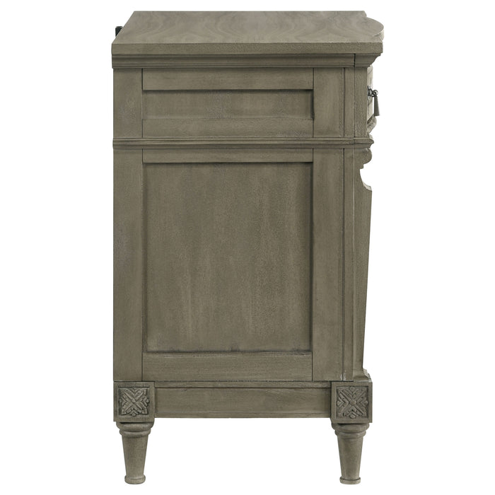 Alderwood 3-drawer Nightstand French Grey