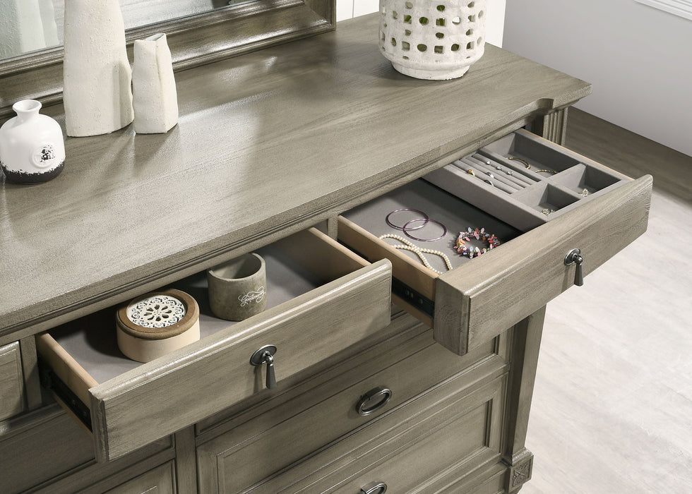 Alderwood 9-drawer Dresser French Grey