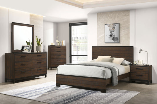 Edmonton 5-piece California King Bedroom Set Rustic Tobacco